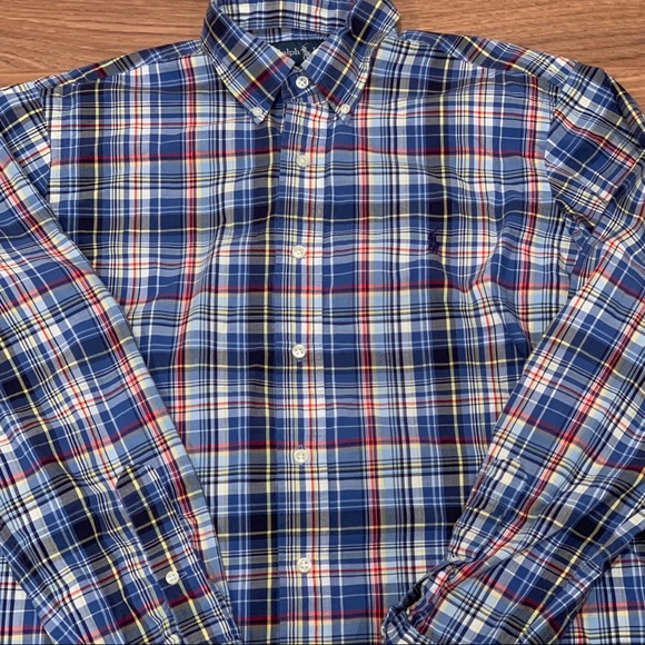 Ralph Lauren Plaid L/S Casual Dress Shirt Sz Large - Picture 3 of 6